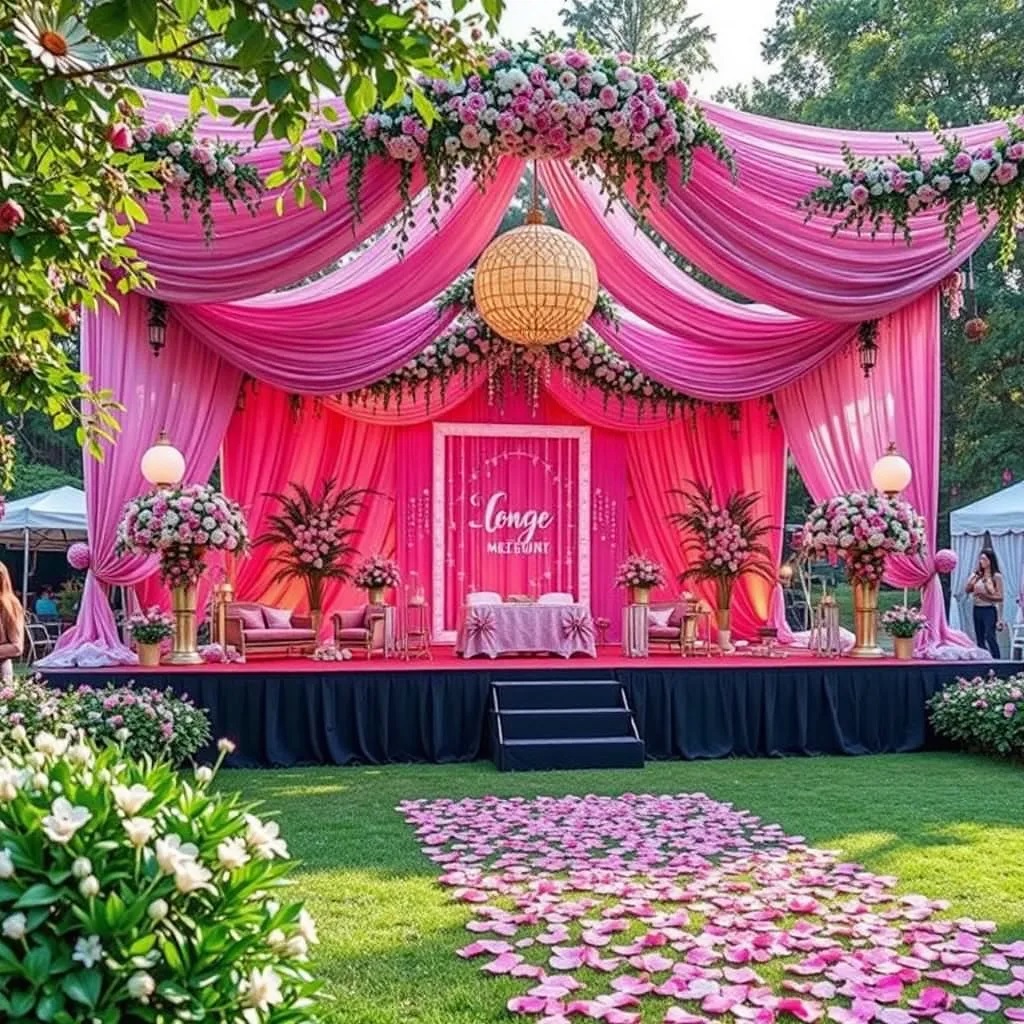 Engagement Stage Decoration Ideas for Outdoor Venues