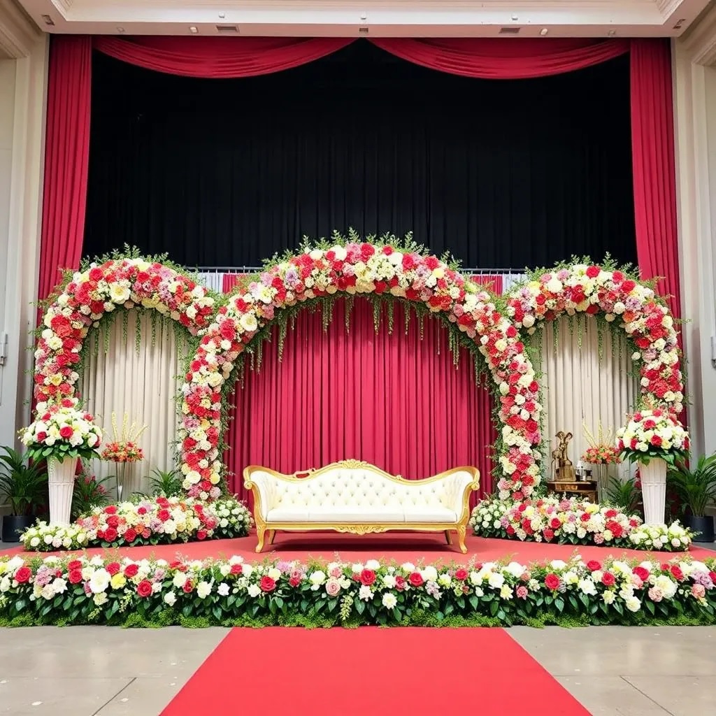 Floral Engagement Stage Decoration Ideas