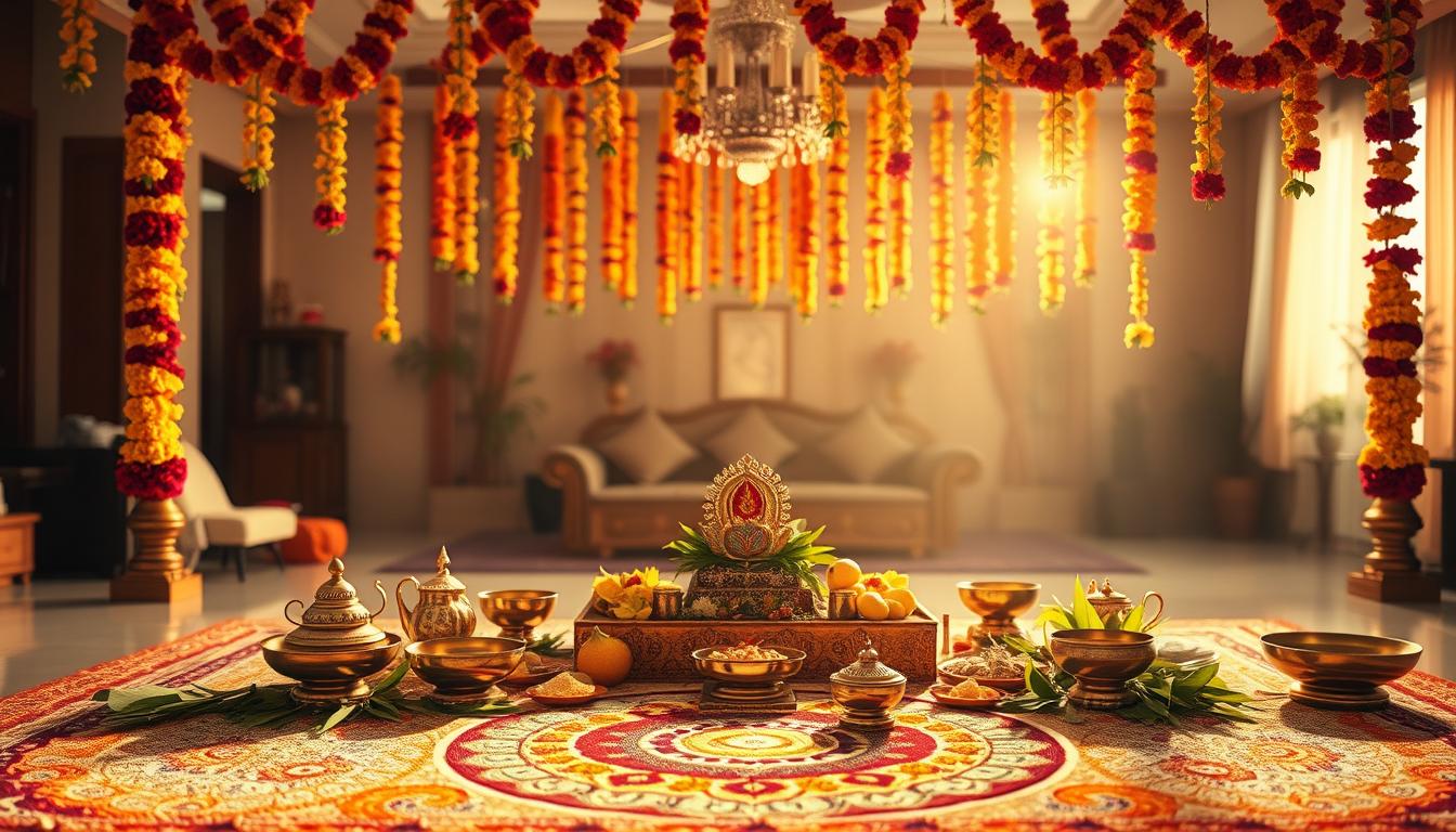 annaprashan decoration with flowers