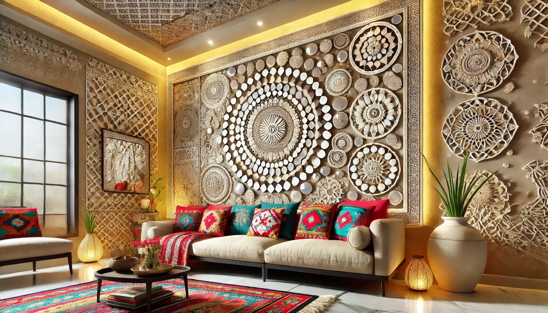Awesome Walls Decor with Mud Mirror Art